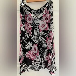 Floral Black and Pink Dress